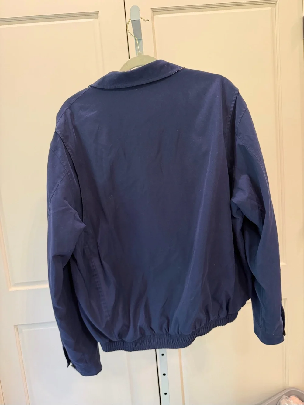 Vintage Polo Ralph Lauren Harrington Jacket Navy Blue Bi-Swing Windbreaker Large